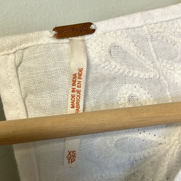 Free People Oleander White Eyelet Crop Top - Picture 3 of 5